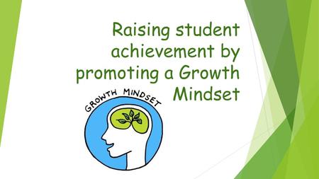 Raising student achievement by promoting a Growth Mindset