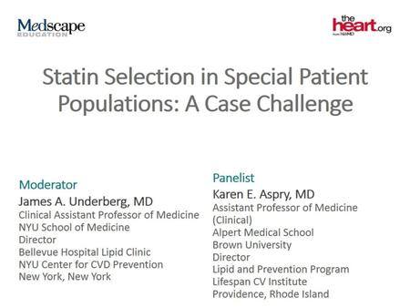 Statin Selection in Special Patient Populations: A Case Challenge
