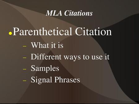 Mla Citation Workshop Mla Citation Workshop Agenda Reasons For Providing Citations How To Cite Resources In Mla Format Printed Books Printed Articles Ppt Download Mla Citation Workshop Mla Citation Workshop Agenda Reasons For Providing Citations How To Cite Resources In Mla Format Printed Books Printed Articles Ppt Download