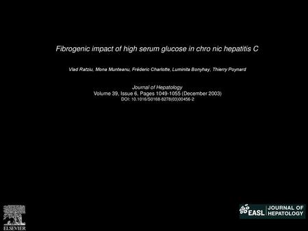 Fibrogenic impact of high serum glucose in chro nic hepatitis C