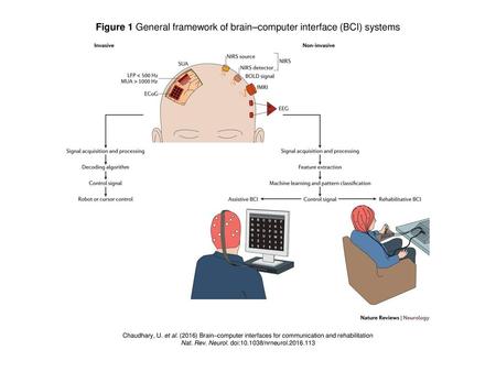 Figure 1 General framework of brain–computer interface (BCI) systems