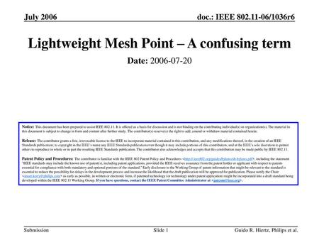 Lightweight Mesh Point – A confusing term