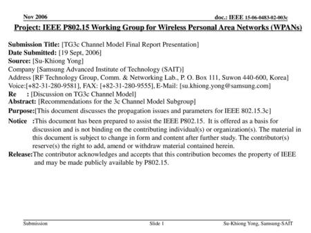 <month year> doc.: IEEE a Nov 2006