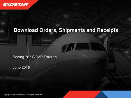 Download Orders, Shipments and Receipts