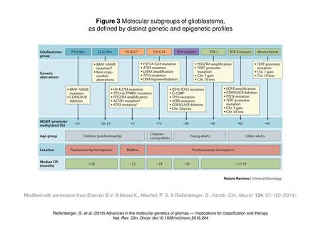 Figure 3 Molecular subgroups of glioblastoma,