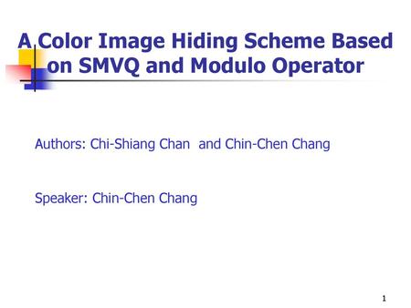 A Color Image Hiding Scheme Based on SMVQ and Modulo Operator