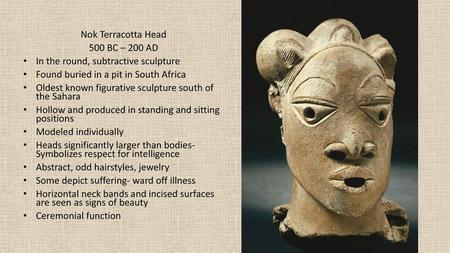 Nok Terracotta Horned Head, 500 BCE - 500 CE