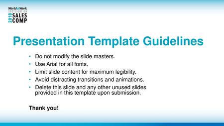 Presentation Template Guidelines
