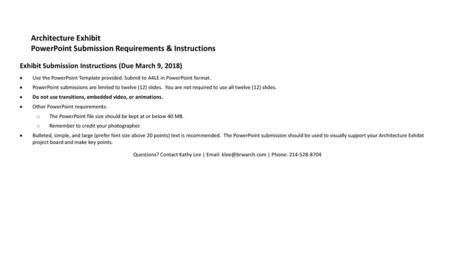 PowerPoint Submission Requirements & Instructions