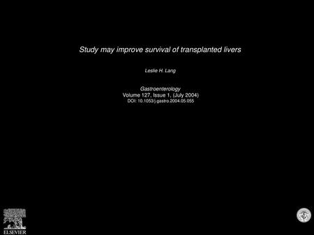 Study may improve survival of transplanted livers