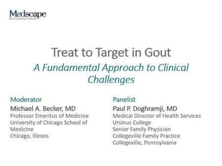 Treat to Target in Gout.