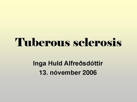 Inga Huld Alfreðsdóttir 13. nóvember 2006
