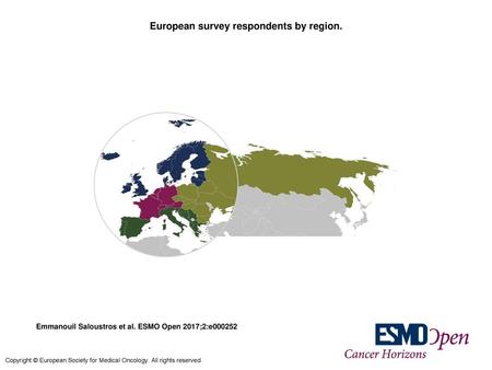 European survey respondents by region.