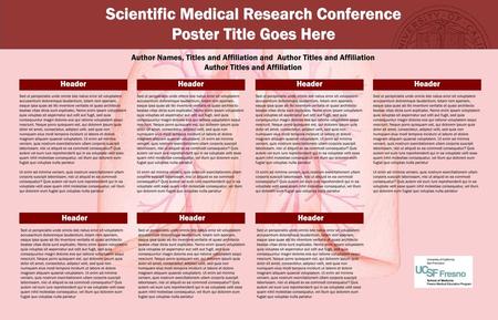 Scientific Medical Research Conference Poster Title Goes Here