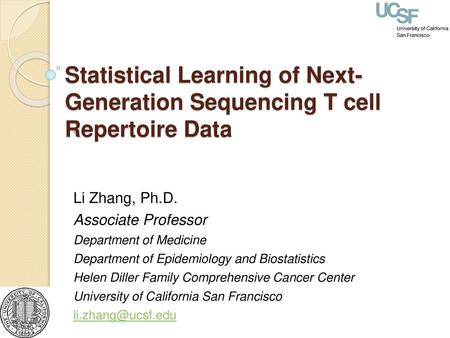 Li Zhang, Ph.D. Associate Professor Department of Medicine