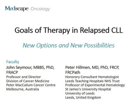 Goals of Therapy in Relapsed CLL