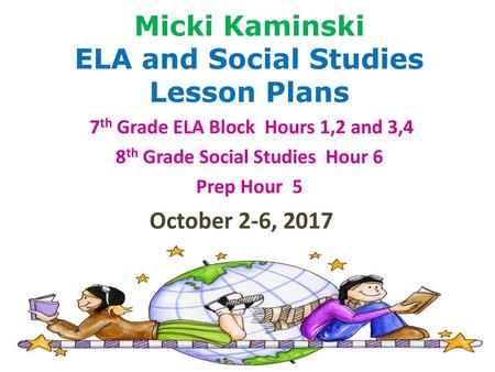 Micki Kaminski ELA and Social Studies Lesson Plans