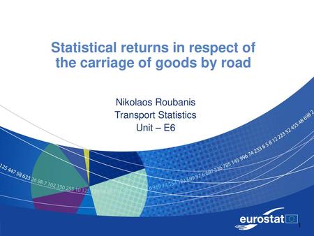 Statistical returns in respect of the carriage of goods by road