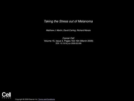 Taking the Stress out of Melanoma