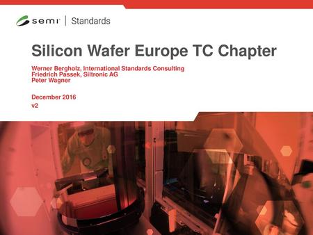 Silicon Wafer Europe TC Chapter