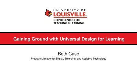 Gaining Ground with Universal Design for Learning