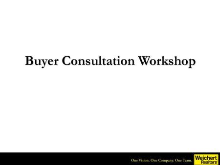 Buyer Consultation Workshop