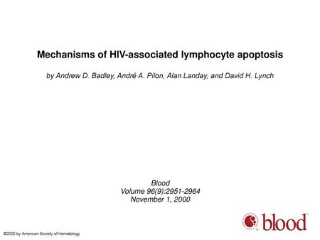 Mechanisms of HIV-associated lymphocyte apoptosis