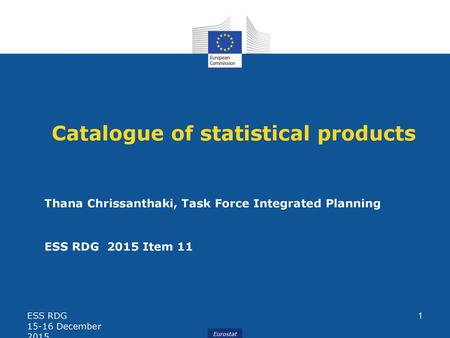 Catalogue of statistical products