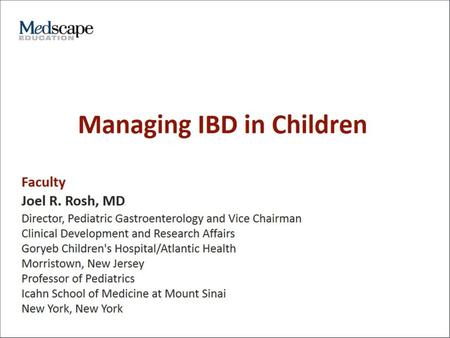 Managing IBD in Children