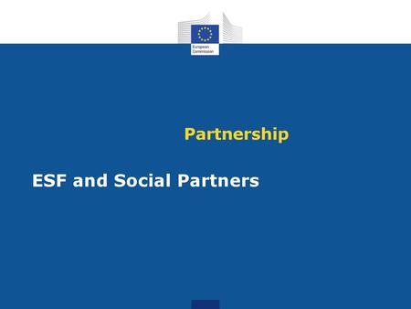 ESF and Social Partners
