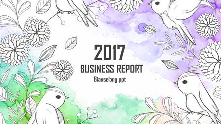 2017 BUSINESS REPORT Bianselong ppt.
