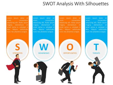 SWOT Analysis With Silhouettes