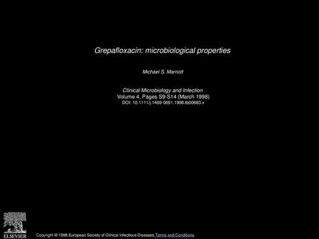 Grepafloxacin: microbiological properties