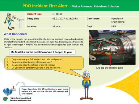 PDO Incident First Alert - Vision Advanced Petroleum Solution
