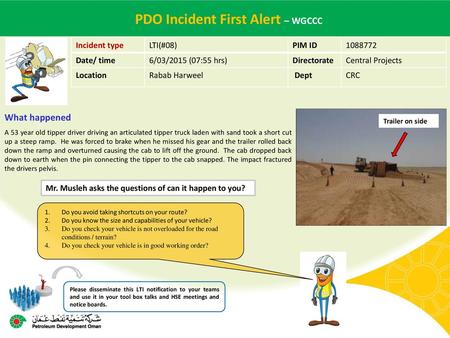 PDO Incident First Alert – WGCCC