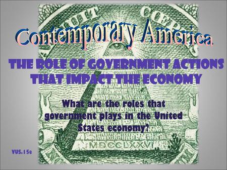The Role of Government Actions that Impact the Economy