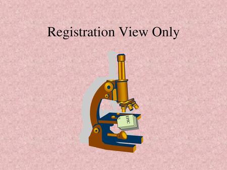 Registration View Only