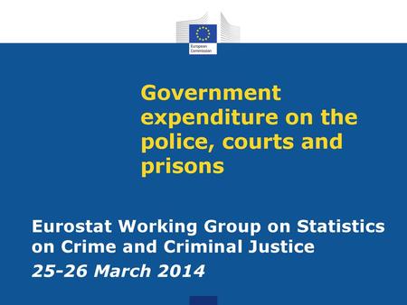 Government expenditure on the police, courts and prisons