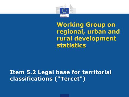 Working Group on regional, urban and rural development statistics