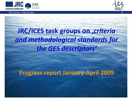 Progress report January-April 2009