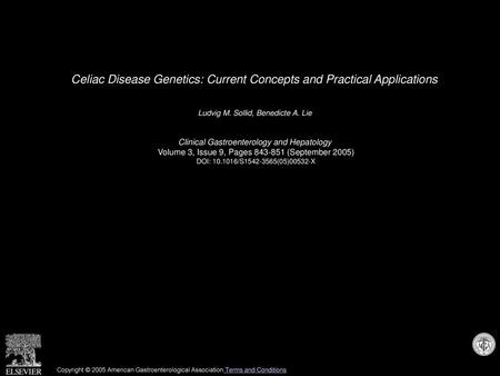 Celiac Disease Genetics: Current Concepts and Practical Applications