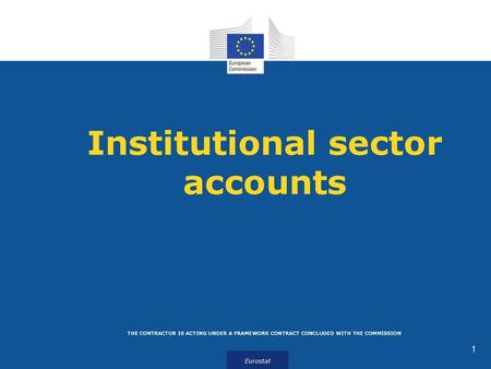 Institutional sector accounts