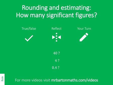 Rounding and estimating: How many significant figures?