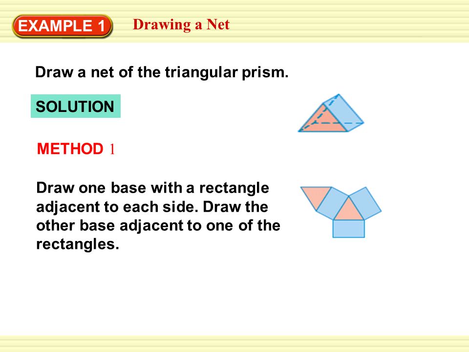 net drawing of a triangular prism