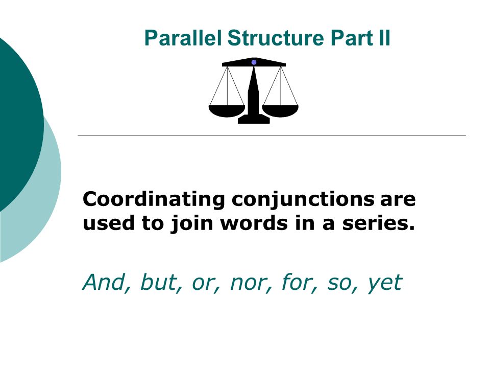 FANBOY Coordinating Conjunctions connect independent - Portugal