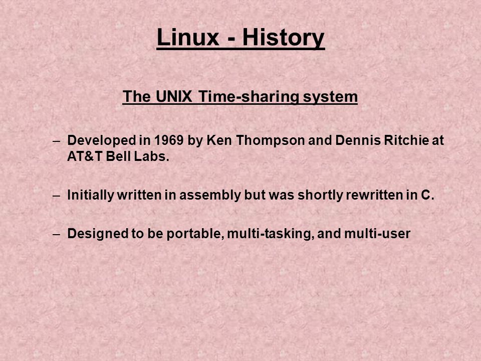 UNIX Time-sharing system - ppt online download