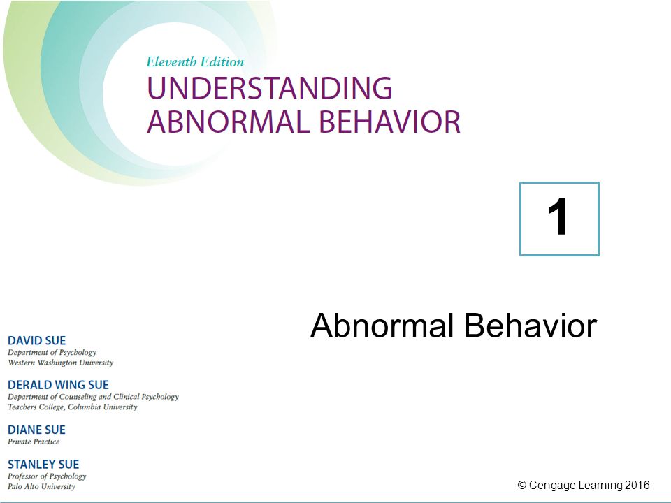 Understanding Abnormal Behavior - Cengage Learning
