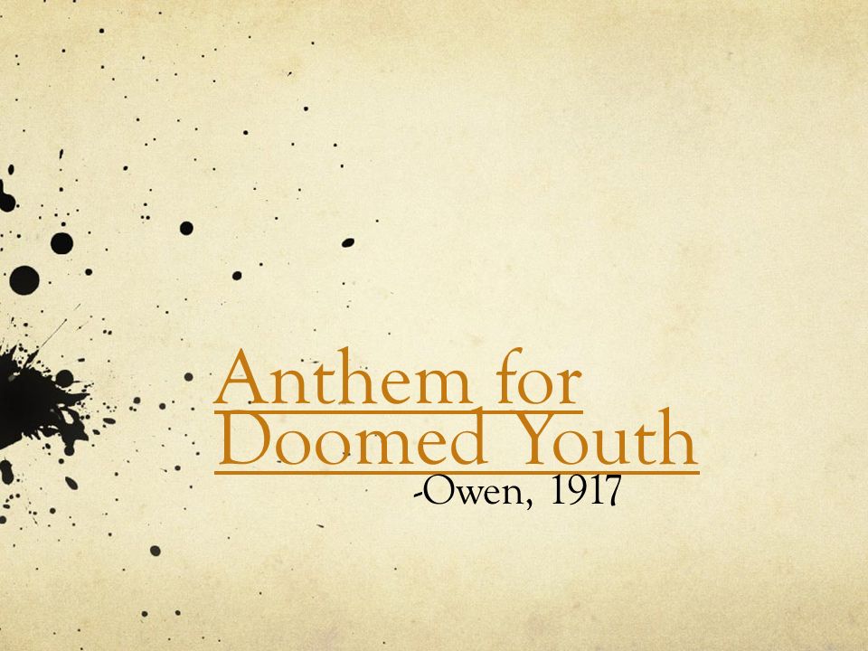 Anthem for Doomed Youth Literary Devices Lesson Plan - Owl Eyes