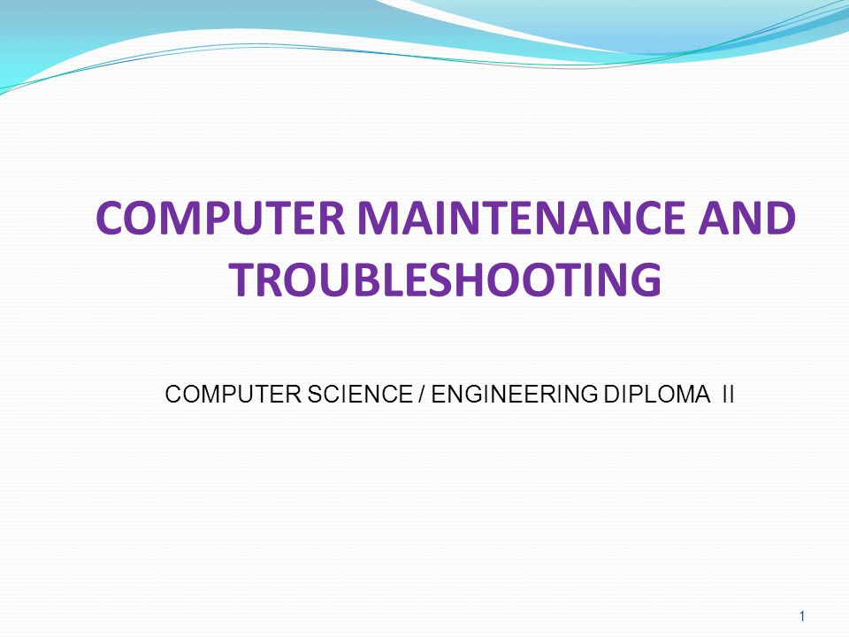 computer maintenance troubleshooting tips