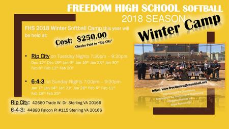 Freedom High School Softball 2018 Season